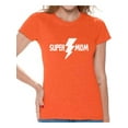 thumbnail image 1 of Awkward Styles Women's Super Mom Mothering Graphic T-shirt Tops Gift For Mom, 1 of 4
