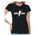 thumbnail image 1 of Awkward Styles Women's Super Mom Mothering Graphic T-shirt Tops Gift For Mom, 1 of 4