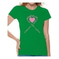 thumbnail image 1 of Awkward Styles Women's Survive Heart Graphic T-shirt Tops Pink Ribbon Cancer Awareness Hope Love Life, 1 of 4