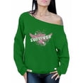 thumbnail image 1 of Awkward Styles Women's Survivor Graphic Off Shoulder Tops Oversized Sweatshirt Breast Cancer Awareness, 1 of 4