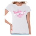 thumbnail image 1 of Awkward Styles Women's Survivor Graphic T-shirt Tops Breast Cancer Awareness, 1 of 4