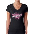 thumbnail image 1 of Awkward Styles Women's Survivor V-neck T-shirt Breast Cancer Awareness, 1 of 4