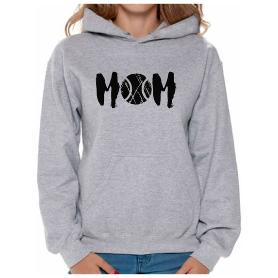 Awkward Styles Women's Tennis MOM Graphic Hoodie Tops Black Sport Mom's Gift Mother's Day
