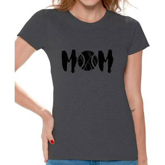 Awkward Styles Women's Tennis MOM Graphic T-shirt Tops Black Sport Mom's Gift Mother's Day