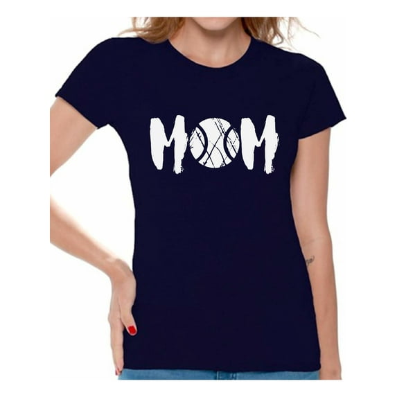 Awkward Styles Women's Tennis MOM Sport Mom's Graphic T-shirt Tops White Mothering Mother's Day
