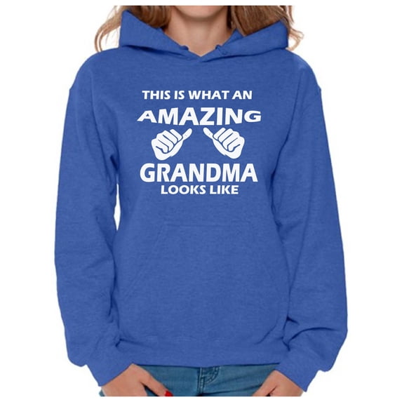 Awkward Styles Women's This Is What An Amazing Grandma Looks Like Graphic Hoodie Tops