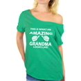 thumbnail image 1 of Awkward Styles Women's This Is What An Amazing Grandma Looks Like Graphic Off Shoulder Tops T-shirt, 1 of 4