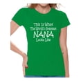 thumbnail image 1 of Awkward Styles Women's This Is What The World`s Greatest Nana Looks Like Graphic T-shirt Tops, 1 of 4