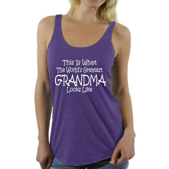 Awkward Styles Women's This Is What World's Greatest Grandma Looks Like Graphic Racerback Tank Tops Mother's Day
