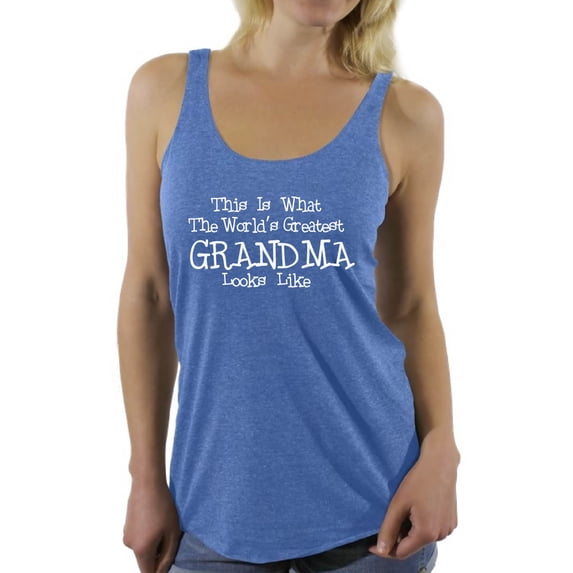 Awkward Styles Women's This Is What World's Greatest Grandma Looks Like Graphic Racerback Tank Tops Mother's Day