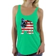 thumbnail image 1 of Awkward Styles Women's USA Flag Bulldog American Patriotic Graphic Racerback Tank Tops 4th Of July Gifts, 1 of 4