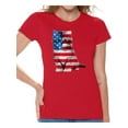 thumbnail image 1 of Awkward Styles Women's USA Flag Cat Graphic T-shirt Tops Cute 4th of July Gift American Flag, 1 of 4