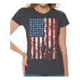 thumbnail image 1 of Awkward Styles Women's USA Flag Distressed Graphic T-shirt Tops 4th of July Independence Day, 1 of 4