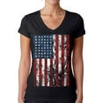 thumbnail image 1 of Awkward Styles Women's USA Flag Distressed V-neck T-shirt 4th of July Independence Day, 1 of 4