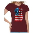 thumbnail image 1 of Awkward Styles Women's USA Flag Golden Retriever Graphic T-shirt Tops Independence Day Gift, 1 of 4