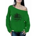 thumbnail image 1 of Awkward Styles Women's USA Flag Graphic Off Shoulder Tops Oversized Sweatshirt Black and White Patriotic, 1 of 4