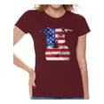 thumbnail image 1 of Awkward Styles Women's USA Flag Pitbull Graphic T-shirt Tops American Flag Pitbull Patriotic 4th of July, 1 of 4