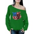 thumbnail image 1 of Awkward Styles Women's USA Flag Tiger Patriotic Graphic Off Shoulder Tops Oversized Sweatshirt Independence Day Gift 4th of July, 1 of 4