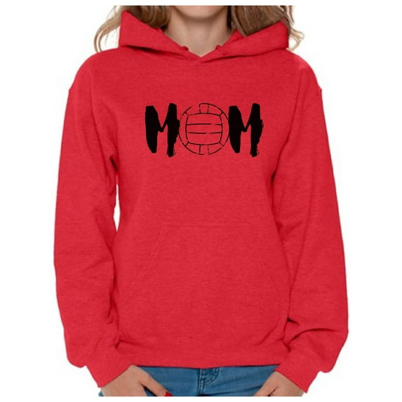 Awkward Styles Women's Volleyball MOM Sport Graphic Hoodie Tops Black Mother's Day