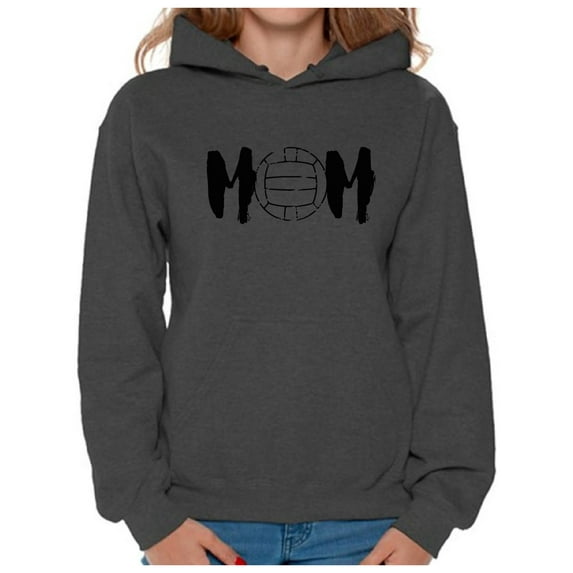 Awkward Styles Women's Volleyball MOM Sport Graphic Hoodie Tops Black Mother's Day