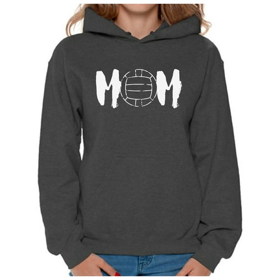 Awkward Styles Women's Volleyball MOM Sport Mom Graphic Hoodie Tops White Mother's Day Gift
