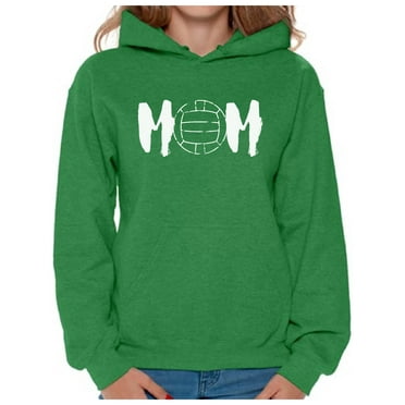 Awkward Styles Women's Volleyball MOM Sport Mom Graphic Hoodie Tops White Mother's Day Gift