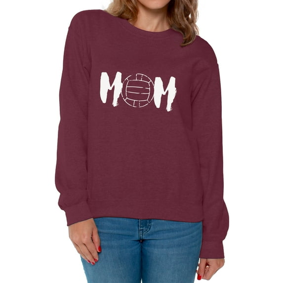 Awkward Styles Women's Volleyball MOM Sport Mom Graphic Sweatshirt Tops White Mother's Day Gift