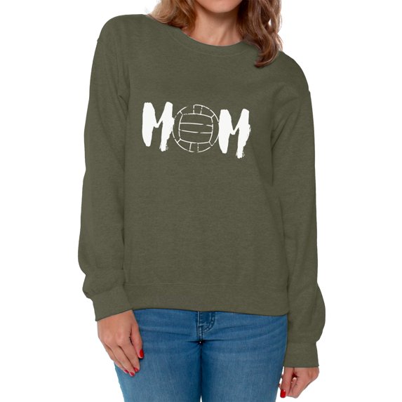 Awkward Styles Women's Volleyball MOM Sport Mom Graphic Sweatshirt Tops White Mother's Day Gift