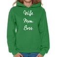 thumbnail image 1 of Awkward Styles Women's Wife Mom Boss Graphic Hoodie Tops Mother's Day Gift, 1 of 4