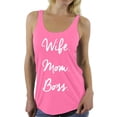 thumbnail image 1 of Awkward Styles Women's Wife Mom Boss Graphic Racerback Tank Tops Mother's Day Gift, 1 of 4