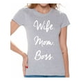thumbnail image 1 of Awkward Styles Women's Wife Mom Boss Graphic T-shirt Tops Mother's Day Gift, 1 of 4