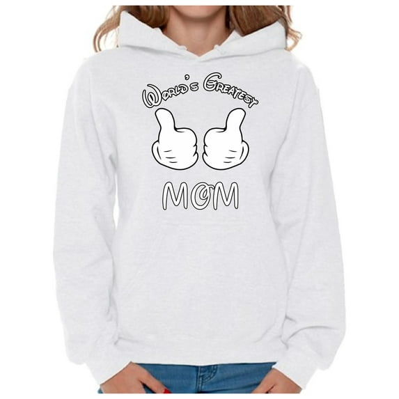 Awkward Styles Women's World`s Greatest Mom Graphic Hoodie Tops Mothering Mother's Day