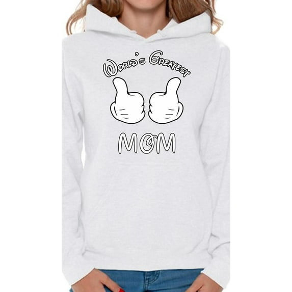 Awkward Styles Women's World`s Greatest Mom Graphic Hoodie Tops Mothering Mother's Day