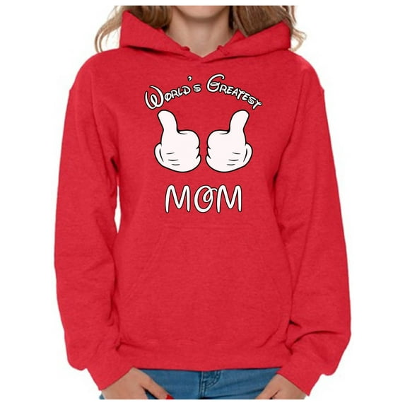 Awkward Styles Women's World`s Greatest Mom Graphic Hoodie Tops Mothering Mother's Day
