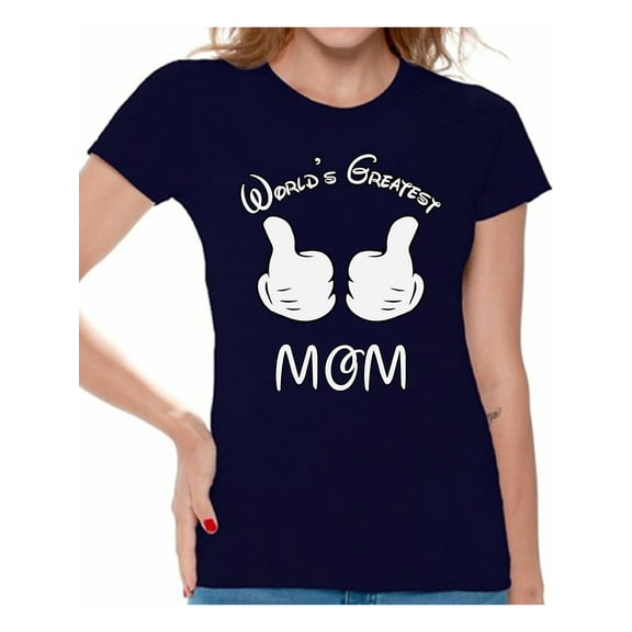 Awkward Styles Women's World`s Greatest Mom Graphic T-shirt Tops Mothering Mother's Day