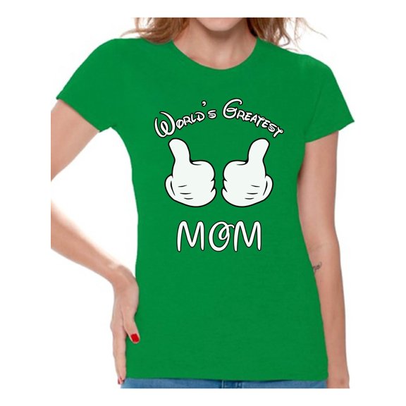 Awkward Styles Women's World`s Greatest Mom Graphic T-shirt Tops Mothering Mother's Day
