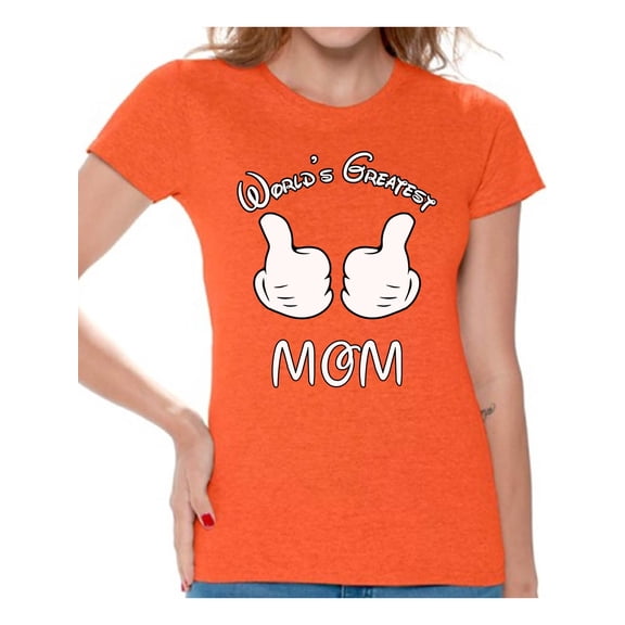 Awkward Styles Women's World`s Greatest Mom Graphic T-shirt Tops Mothering Mother's Day