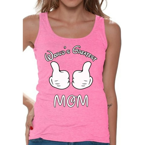 Awkward Styles Women's World`s Greatest Mom Graphic Tank Tops Mothering Mother's Day
