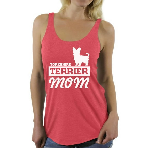 Awkward Styles Women's Yorkshire Terrier Mom Graphic Racerback Tank Tops Yorkie Mom