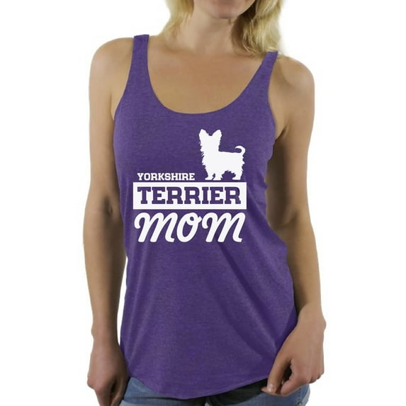 Awkward Styles Women's Yorkshire Terrier Mom Graphic Racerback Tank Tops Yorkie Mom