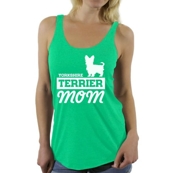 Awkward Styles Women's Yorkshire Terrier Mom Graphic Racerback Tank Tops Yorkie Mom