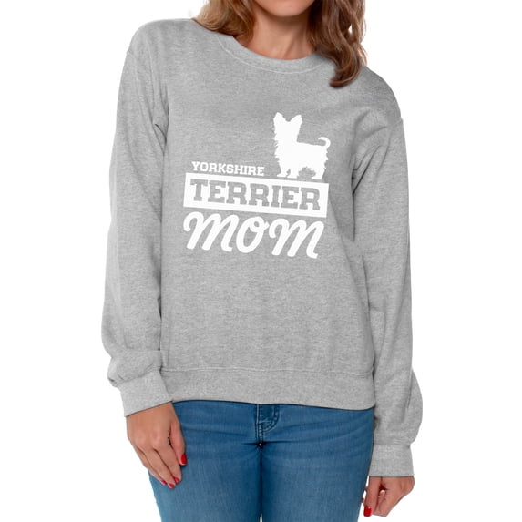 Awkward Styles Women's Yorkshire Terrier Mom Graphic Sweatshirt Tops Yorkie Mom