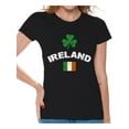 thumbnail image 1 of Awkward Styles Womens St. Patricks Day Shirt Ireland T Shirt Irish Flag Vintage Tops for Women Irish Pride St Patrick Shirts Lucky Shamrock Tshirt Irish Clover Gifts for Her Womens Irish Shirt, 1 of 6