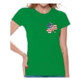 thumbnail image 1 of Awkward Styles Womens St. Patricks Day Shirt Irish Clover Shirt American Flag Tshirt Irish American Pride St Patricks Day Tee Gifts for Her Irish St Paddy's Day Outfit Lucky Shamrock Shirts for Women, 1 of 6