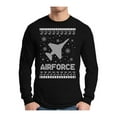 thumbnail image 1 of Awkward Styles Xmas Airforce Christmas Sweater Long Sleeve T-shirt For Men, 1 of 4