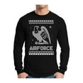 thumbnail image 1 of Awkward Styles Xmas Airforce Christmas Sweater Long Sleeve Tshirt For Men, 1 of 4