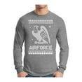 thumbnail image 1 of Awkward Styles Xmas Airforce Christmas Sweater Long Sleeve Tshirt For Men, 1 of 4