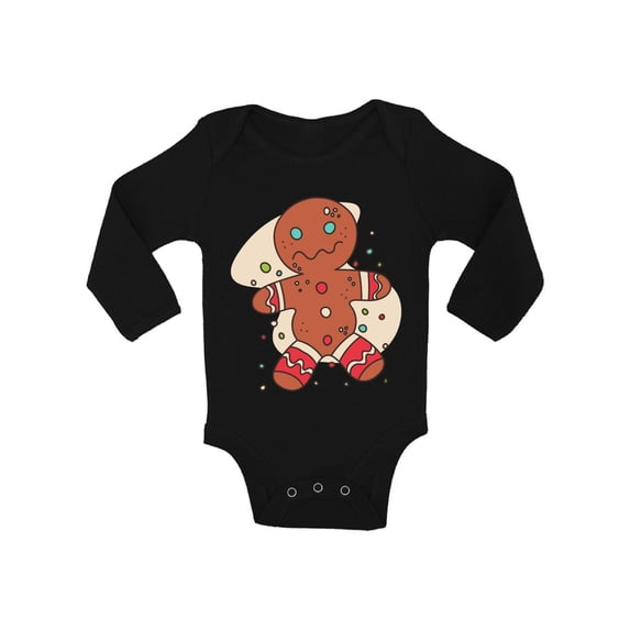 Awkward Styles Xmas Baby Outfit Bodysuit Funny Christmas Gingerbread Baby Romper