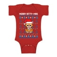 thumbnail image 1 of Awkward Styles Xmas Baby Outfit Bodysuit Merry Christmas Kittymas Romper, 1 of 4
