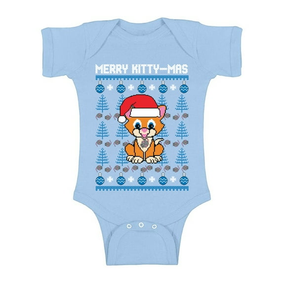 Awkward Styles Xmas Baby Outfit Bodysuit Merry Christmas Kittymas Romper